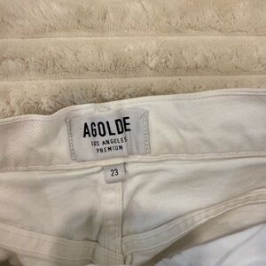 AGOLDE White Straight Leg Jeans